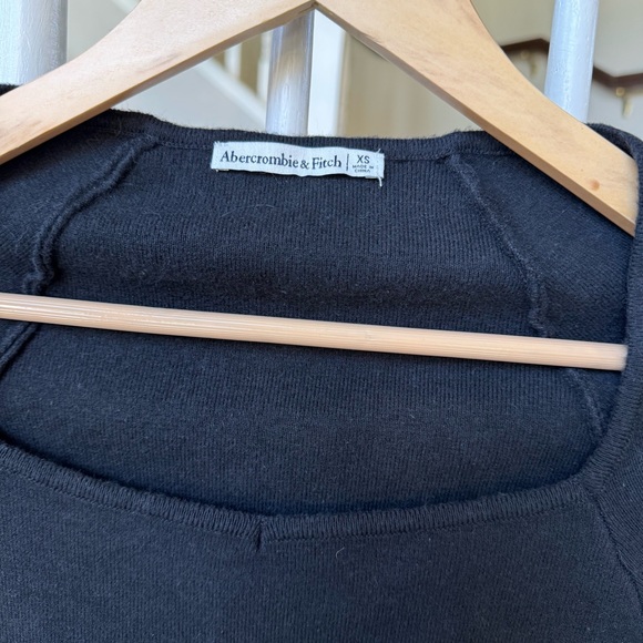 Abercrombie & Fitch Black Long Sleeve Sweater Bodysuit - Picture 3 of 3